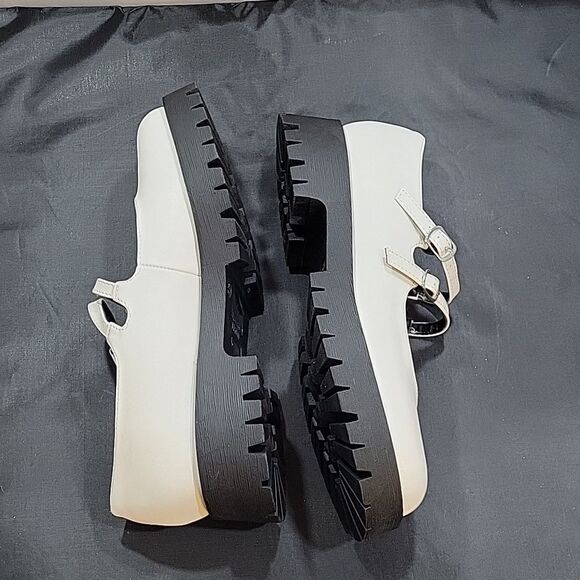 BRAND NEW BAMBOO DOUBLE BUCKLE DECOR FLATFORM MARY JANE SHOES - Picture 9 of 16